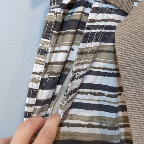 3/$20 WearFirst Camo Striped Cargo Shorts Survivor Belted Sporty Hiking Utility - Picture 4 of 10